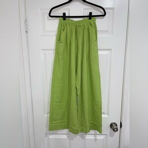 Lime Green Wide Leg Pant (XS/S)